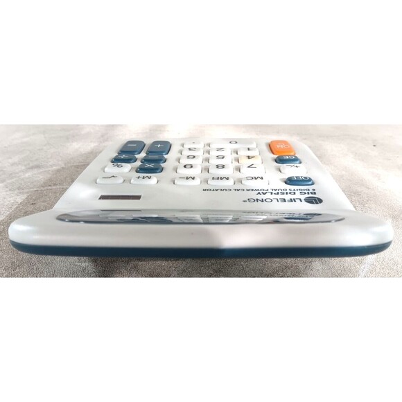 Lifelong Big Display & Digits Dual Power Calculator White Vintage - Picture 3 of 5